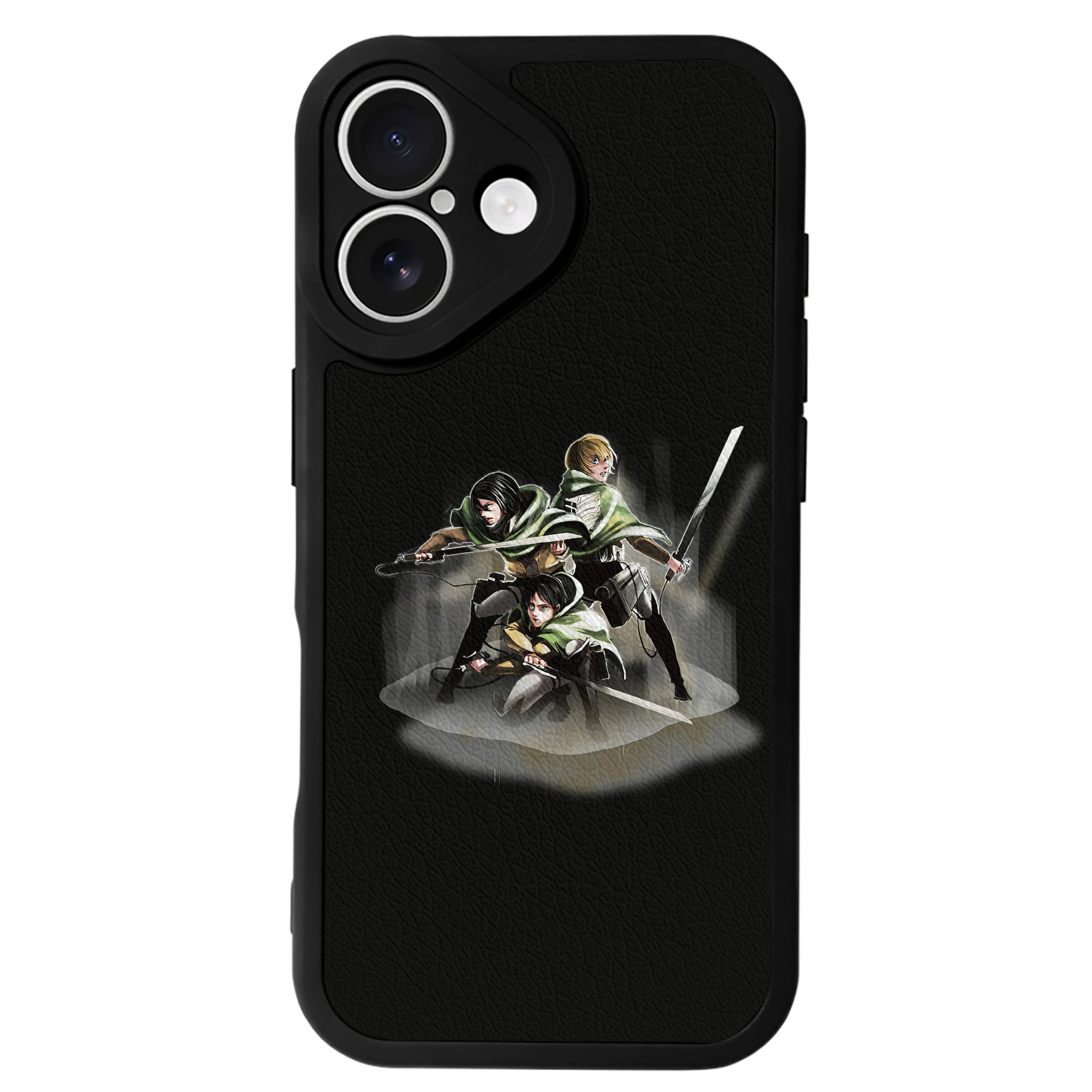 （画像用） 進撃の巨人 Attack on Titan 【iPhone 16シリーズ対応】シリコンスマホケース（レザー調） 材質：シリコン